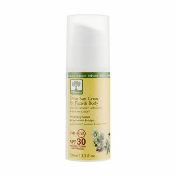 Солнцезащитный крем для лица и тела BIOselect Olive Sun Cream For Face & Body оливковый, SPF 30, 100 мл Солнцезащитный крем для лица и тела BIOselect Olive Sun Cream For Face & Body оливковый, SPF 30, 100 мл