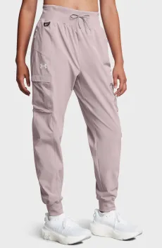 Женские пудровые спортивные брюки UA Trail Run Pants Розовый S Under Armour 1383359-015