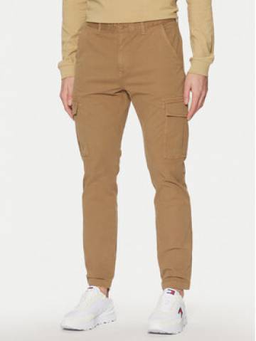 Tommy Jeans Штани з тканини Austin DM0DM20281 Бежевий Regular Fit Tommy Jeans Штани з тканини Austin DM0DM20281 Бежевий Regular Fit