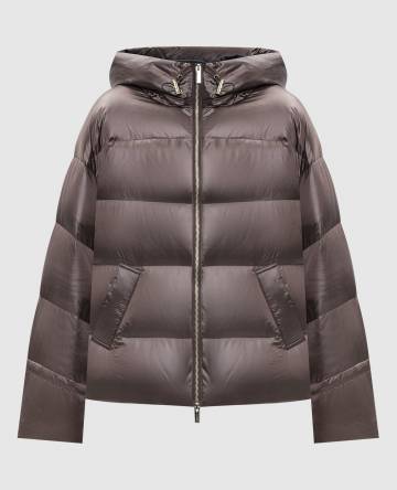 Коричневая стеганная куртка