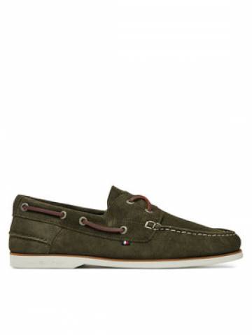 Tommy Hilfiger Туфлі Th Boat Shoe Core Suede FM0FM05387 Зелений Tommy Hilfiger Туфлі Th Boat Shoe Core Suede FM0FM05387 Зелений