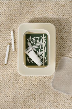 Контейнер для зберігання з кришкою - кремовий