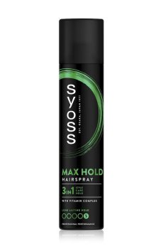 Лак для волос SYOSS Max Hold Hairspray фиксация 5 (максимально сильная), 300 мл