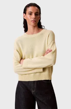 Женский желтый джемпер Long Sleeve Crew Neck Желтый S Calvin Klein Jeans LV047D305G