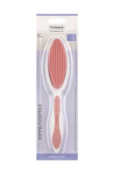 Пилка педикюрная Titania двухсторонняя, розовая (3042)