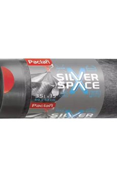Пакеты для мусора Paclan Silver Space, 35 л, 15 шт
