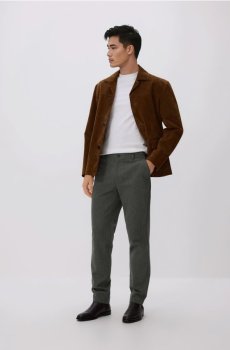 Reserved - Картаті штани-чиноси - світло-зелений - QF747-70M