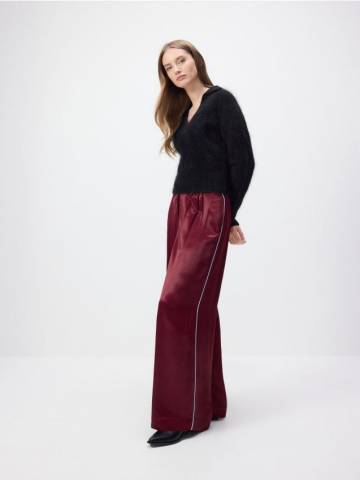 Reserved - Широкі штани с лампасом - burgundy - 124FA-53X Reserved - Широкі штани с лампасом - burgundy - 124FA-53X