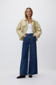 Reserved - Куртка зі штучної шкіри - світло-жовтий - 474IA-10X