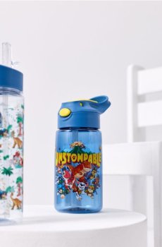 Пляшка для води з ручкою та соломинкою PAW Patrol Dino Movie - різнобарвний