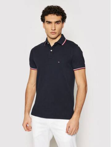 Tommy Hilfiger Поло Tipped MW0MW13080 Cиній Slim Fit Tommy Hilfiger Поло Tipped MW0MW13080 Cиній Slim Fit