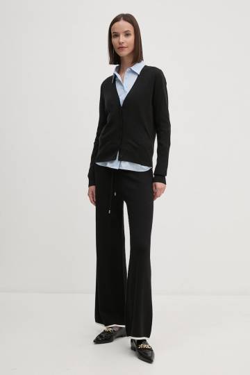 Шерстяной кардиган Tommy Hilfiger цвет чёрный лёгкий WW0WW42140 Шерстяной кардиган Tommy Hilfiger цвет чёрный лёгкий WW0WW42140
