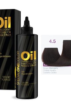 Окрашивающее масло для волос Trendy Hair Special One Color Oil Translucent Hair Color, 4.5 Brown Mahogany, 125 мл