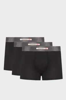 Мужские черные боксеры (3 шт) DAMIEN Черный XL Diesel A21454 0LKDM