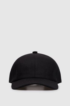 Черная кепка из шерсти и кашемира