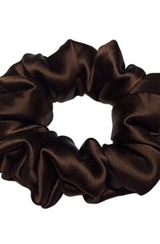 Резинка для волос ScrunchyUA из шелка, коричневая, 1 шт (SCR0060SKLUA)