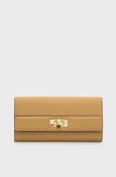Женский бежевый кошелек MODERN LARGE FLAP Бежевый ONESIZE Tommy Hilfiger AW0AW18704