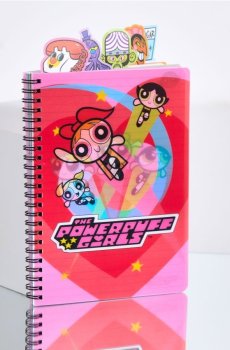Блокнот на спіралі з розділювачами The Powerpuff Girls - різнобарвний