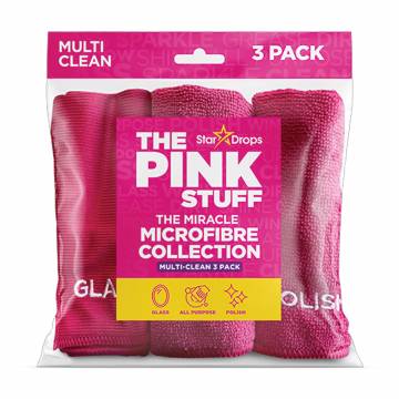 Салфетки для уборки The Pink Stuff The Miracle Microfibre Multi-Clean Collection, 30*30 см, 3 шт Салфетки для уборки The Pink Stuff The Miracle Microfibre Multi-Clean Collection, 30*30 см, 3 шт