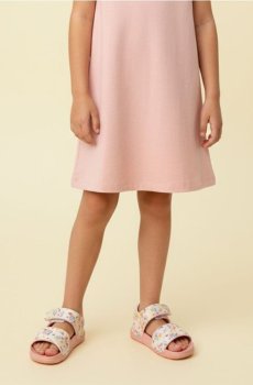 Сандалі з квітковим мотивом - білий