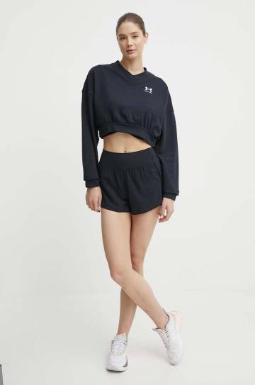 Кофта для тренинга Under Armour Rival цвет чёрный однотонная Кофта для тренинга Under Armour Rival цвет чёрный однотонная