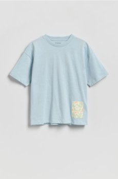 Reserved - Бавовняна футболка - світло-блакитний - 938HR-50X