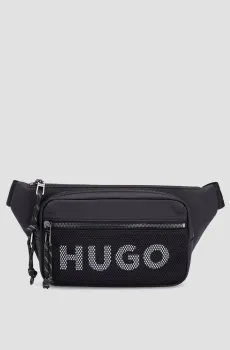 Мужская черная поясная сумка Черный ONESIZE HUGO 50523523;001