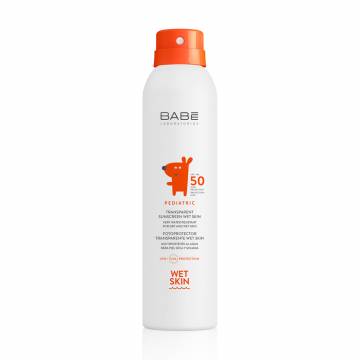 Детский солнцезащитный спрей BABE Laboratorios Pediatric SPF 50+ прозрачный и водостойкий с матирующим эффектом, 200 мл Детский солнцезащитный спрей BABE Laboratorios Pediatric SPF 50+ прозрачный и водостойкий с матирующим эффектом, 200 мл
