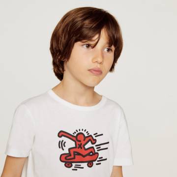 Lacoste футболка дитяча x Keith Haring з круглим вирізом Lacoste футболка дитяча x Keith Haring з круглим вирізом