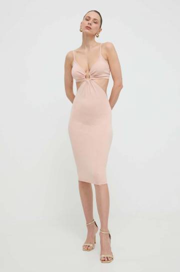 Платье Elisabetta Franchi цвет розовый mini облегающая Платье Elisabetta Franchi цвет розовый mini облегающая