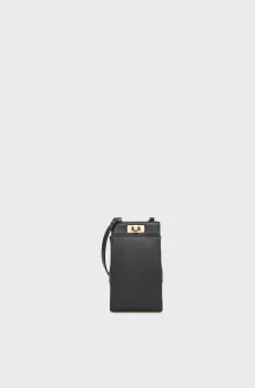 Женская черная сумка для телефона MODERN PHONE POUCH Черный ONESIZE Tommy Hilfiger AW0AW18705