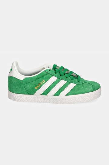 Детские кроссовки adidas Originals GAZELLE C цвет зелёный IH9910 Детские кроссовки adidas Originals GAZELLE C цвет зелёный IH9910