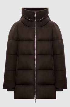 Коричневый пуховик CARINZIA из шерсти и кашемира
