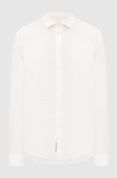 Белая рубашка из льна