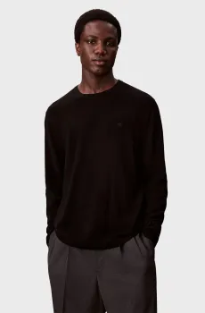 Мужской черный шерстяной джемпер MERINO Черный XL Calvin Klein LV04LB305G