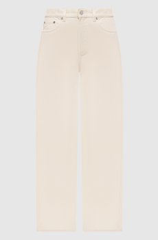 Бежевые джинсы ASMAR с логотипом