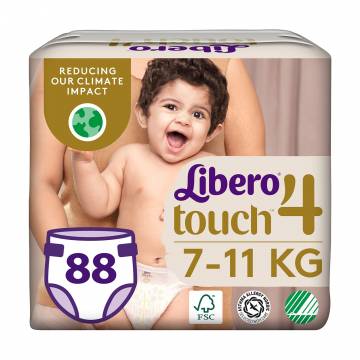 Набор подгузников Libero Touch размер 4 (7-11 кг), 88 шт Набор подгузников Libero Touch размер 4 (7-11 кг), 88 шт