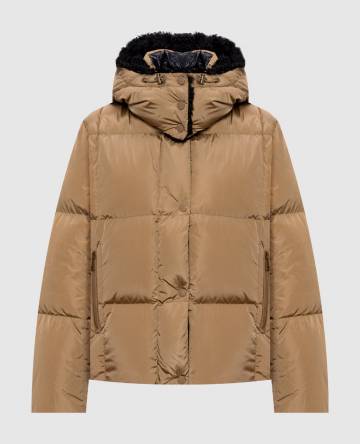 Бежевый укороченный пуховик Castelnou