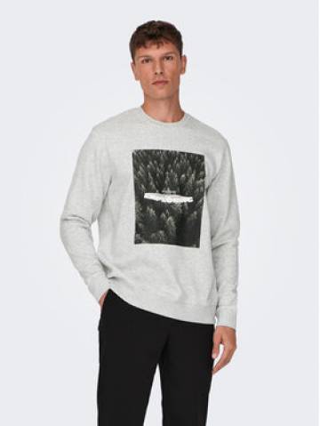 Only & Sons Світшот 22027006 Сірий Relaxed Fit Only & Sons Світшот 22027006 Сірий Relaxed Fit