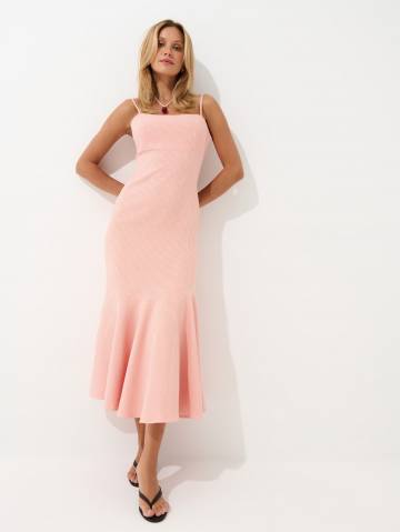 Mohito - Сукня міді в клітинку - помаранчевий - 34