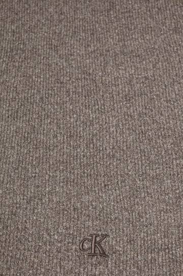 Шарф с примесью шерсти Calvin Klein Jeans цвет серый меланж K60K612664 Шарф с примесью шерсти Calvin Klein Jeans цвет серый меланж K60K612664