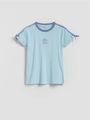 Reserved - Футболка з лампасами - синій - 479FT-55X