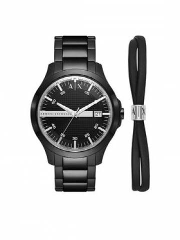 Armani Exchange Годинник Hampton AX7134SET Чорний Armani Exchange Годинник Hampton AX7134SET Чорний