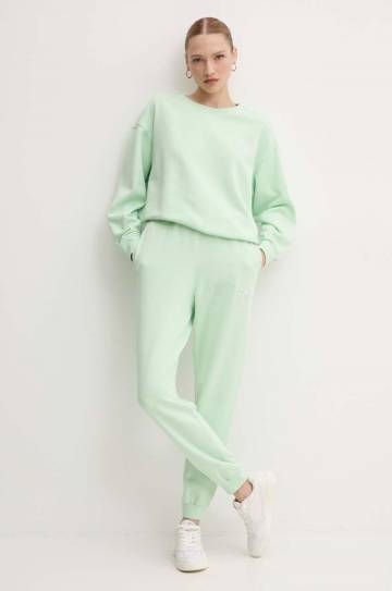 Хлопковые спортивные штаны Pinko цвет зелёный однотонные 100371 A21P Хлопковые спортивные штаны Pinko цвет зелёный однотонные 100371 A21P