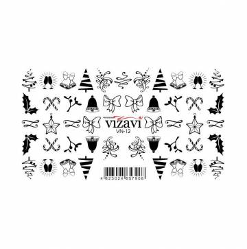 Водные наклейки для ногтей Vizavi Professional VN-12 Водные наклейки для ногтей Vizavi Professional VN-12