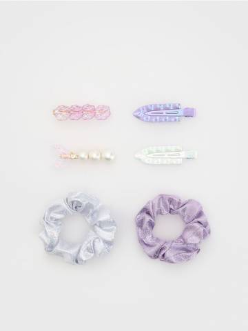 Reserved - GIRLS` HAIR ELASTICS & HAIR-CLIP - різнобарвний - 622EI-MLC Reserved - GIRLS` HAIR ELASTICS & HAIR-CLIP - різнобарвний - 622EI-MLC