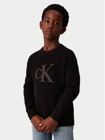 Calvin Klein Jeans Светр Towelling Ck IB0IB02219 Чорний Regular Fit Calvin Klein Jeans Светр Towelling Ck IB0IB02219 Чорний Regular Fit