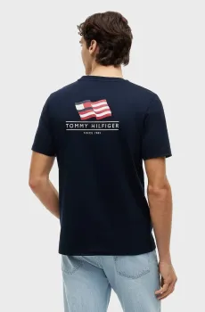Мужская темно-синяя футболка AMERICANA Синий XL Tommy Hilfiger MW0MW44360