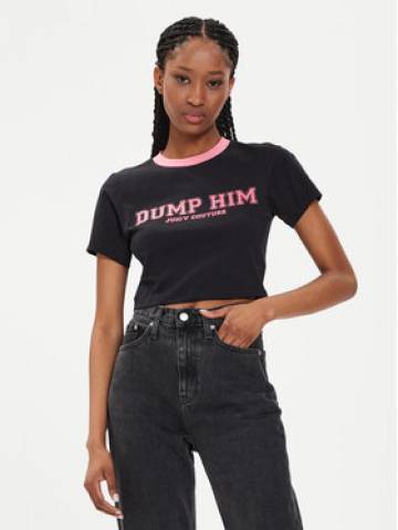 Juicy Couture Футболка Dump Him JCWCT23314 Чорний Slim Fit Juicy Couture Футболка Dump Him JCWCT23314 Чорний Slim Fit