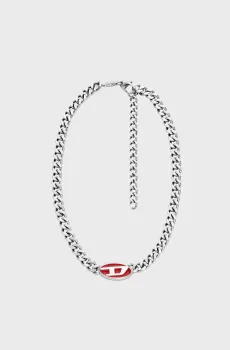 Серебристое ожерелье Серебряный ONESIZE Diesel DX1446040